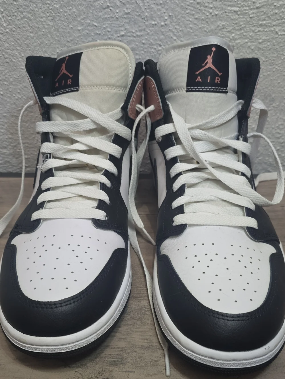 Jordan Men's High-Top Sneakers in Black, White & Rose